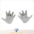 Brinco da forma da mão para a senhora China Wholesale Atacado Fashionjewelry 925 Brinco da jóia da prata esterlina (E6504)